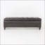Banc repose-pieds avec rangement, polyuréthane brun foncé-930389700