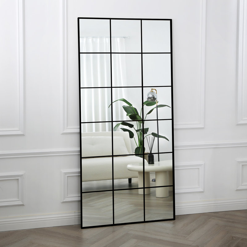 Naquasia Metal Rectangle Floor Mirror