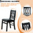 Plano Modern Dinner Chairs with PU Leather Seat, 3-X Back, Set of 2, Black Wood Finish-2085833573