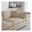 Canapé modulaire rembourré 4 pièces, canapé 1 place 2 pièces et 2 repose-pieds, causeuse 2 places avec repose-pieds, chenille beige