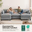 Canapé modulaire surdimensionné surdimensionné, canapé modulaire 3 places en U avec 2 repose-pieds-328905371