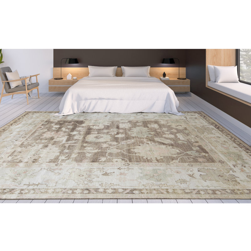 Wool Oriental Area Rug, Rectangle 9'3" x 11'10"