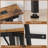 47'' Skinny Console Table With Charging Station And LED Light, Narrow Sofa Table With Power Outlets And Type C & USB Port, Behind Couch Table, For Living Room, Entryway, Hallway, Rustic Brown