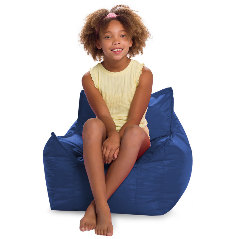 Newport Small Bean Bag Chair, Navy Polyester Blend