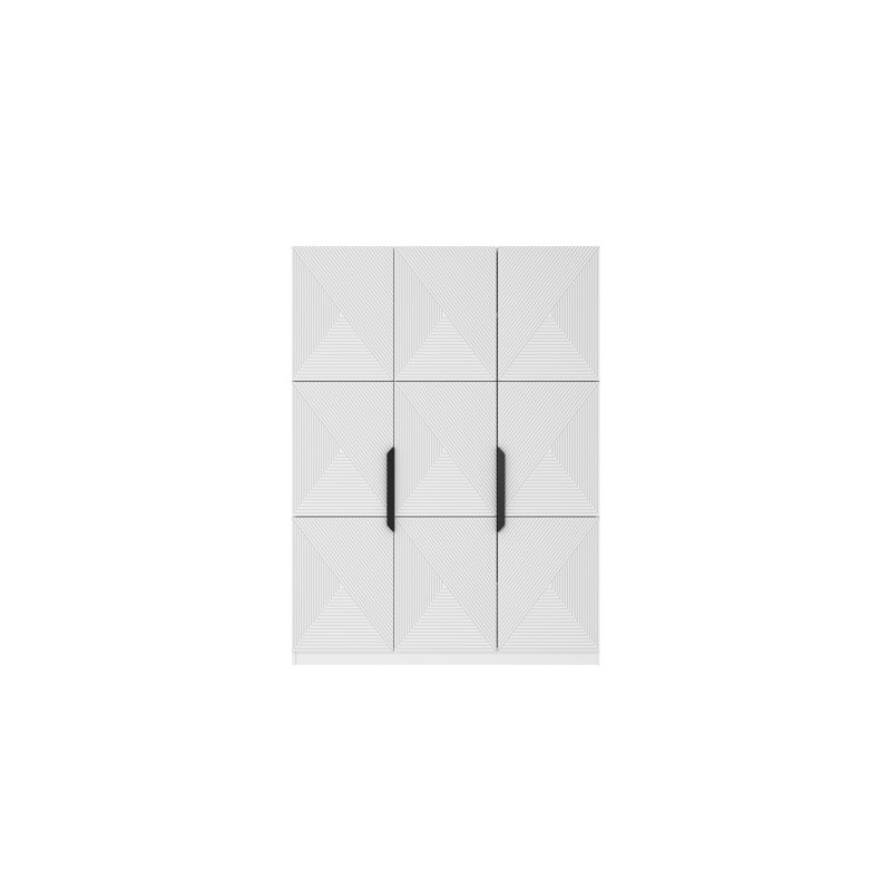 Mykila Wardrobe 150 3d, White Matt