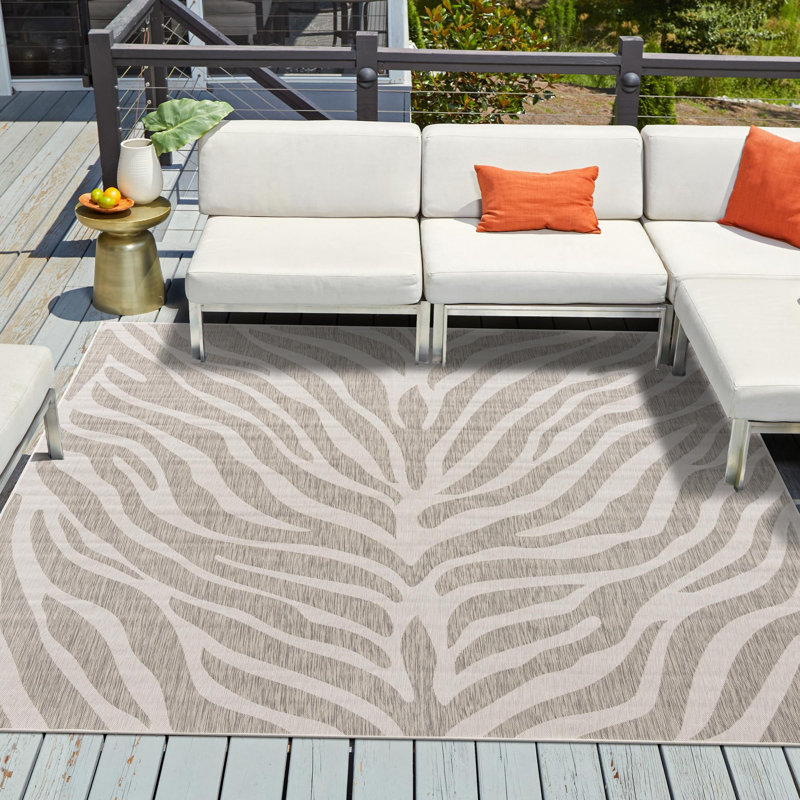 Tapis d'extérieur joyeux couleur pierre, Carré 10 pi