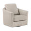 Fauteuil pivotant moderne, revêtement en cuir taupe, confort luxueux, meuble en bois massif, 1 pièce-1115553647