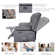 53.1'' Faux Leather Reclining Loveseat with Massage&Heat Function