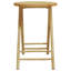 Table ronde de jardin en bambou Petra, pliable, brun, 22 po x 30 po