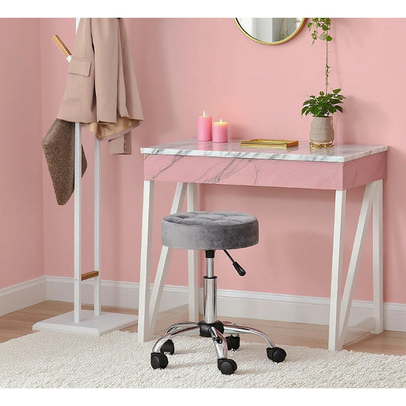 Tabouret à roulettes à hauteur réglable avec roulettes pour bureau et coiffeuse