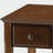 Walnut Accent Table with Bottom Shelf