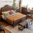 Walnut-colored Modern Style Wood Upholstered Entryway Storage Shoe Bench-111788461