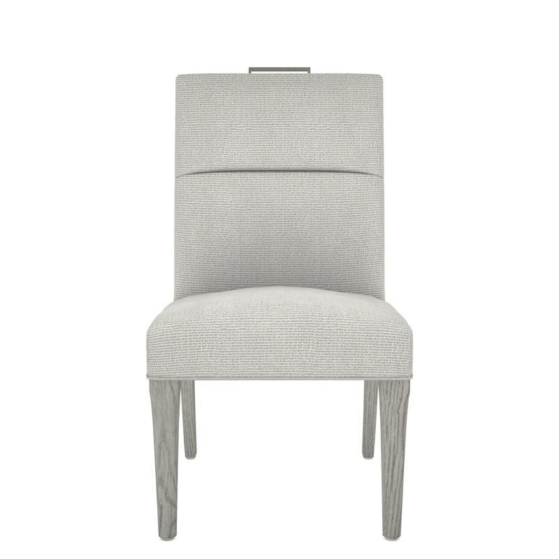 Thom Filicia Home Fabric Tight Back Side Chair, Dove Gray, Callaloo Cotton