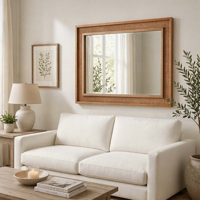 Miroir rectangulaire pour décoration de maison de campagne, de salle de bain et de maison