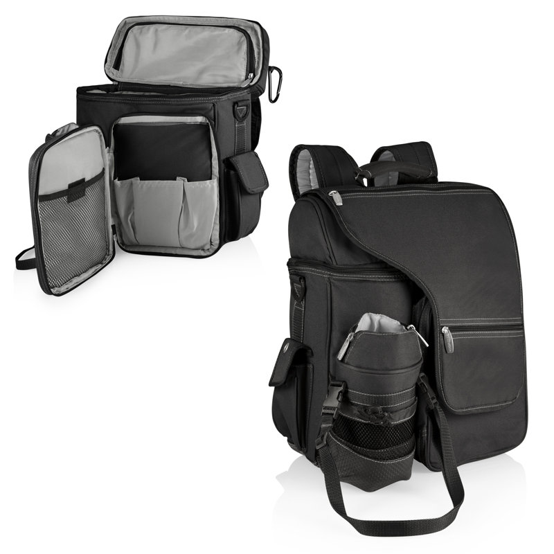Sac à dos avec porte-bouteille d'eau Turisme, Noir