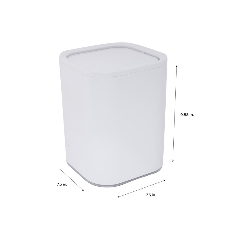 Corbeille pour déchets 8 litres, Blanc