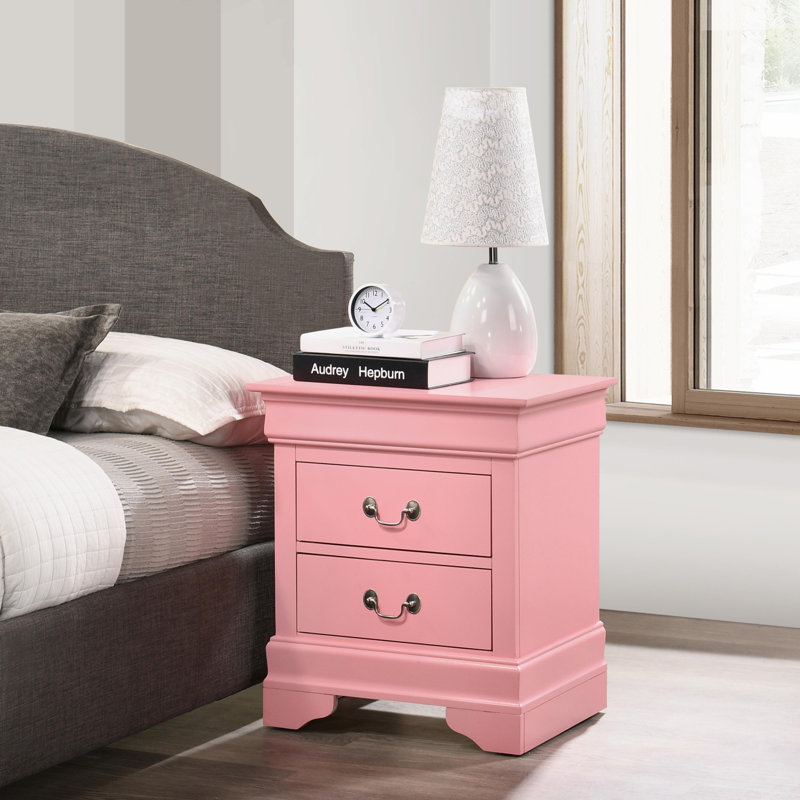 Table de chevet Nanhey, Rose