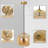 Glass Amber Pendant Light Kitchen Island Lighting