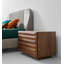 Table de chevet moderne en bois massif, équipée de rails coulissants à fermeture douce, convient aux chambres à coucher