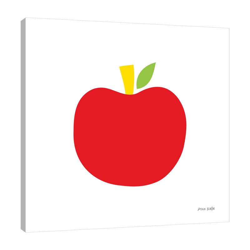 "Red Apple", toile tendue par Ann Kelle, H 12 po x l 12 po x P 1,5 po