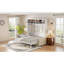 Grand lit blanc avec - Élargissez vos options de vie. Multifonctionnel et. Fabriqué en contreplaqué robuste. Fonction de rangement. Facile à déployer. L 61 po x l 93 po x H 86 po. Assemblage requis. Taille du matelas non fournie-975873804