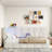 Upholstered Daybed With 2 Drawers, Charging Station, Led Lights, Storage Headboard And Checkered Button Decoration-393330124