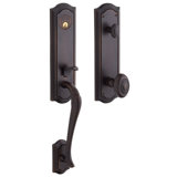 Handleset with Deadbolt and Door Lever and Rosette