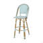 Ensemble de 2 tabourets de bar 29,5 po d'extérieur en rotin et aluminium PE, finition bambou-1633025313