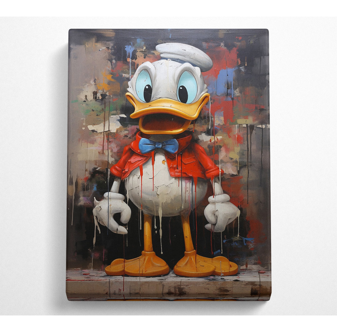 Happy Duck - Kunstdrucke auf Leinwand - Wrapped Canvas