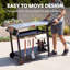 Chariot de table d'extérieur en acier inoxydable avec couvercle l 50 po x P 21,7 po Feasto