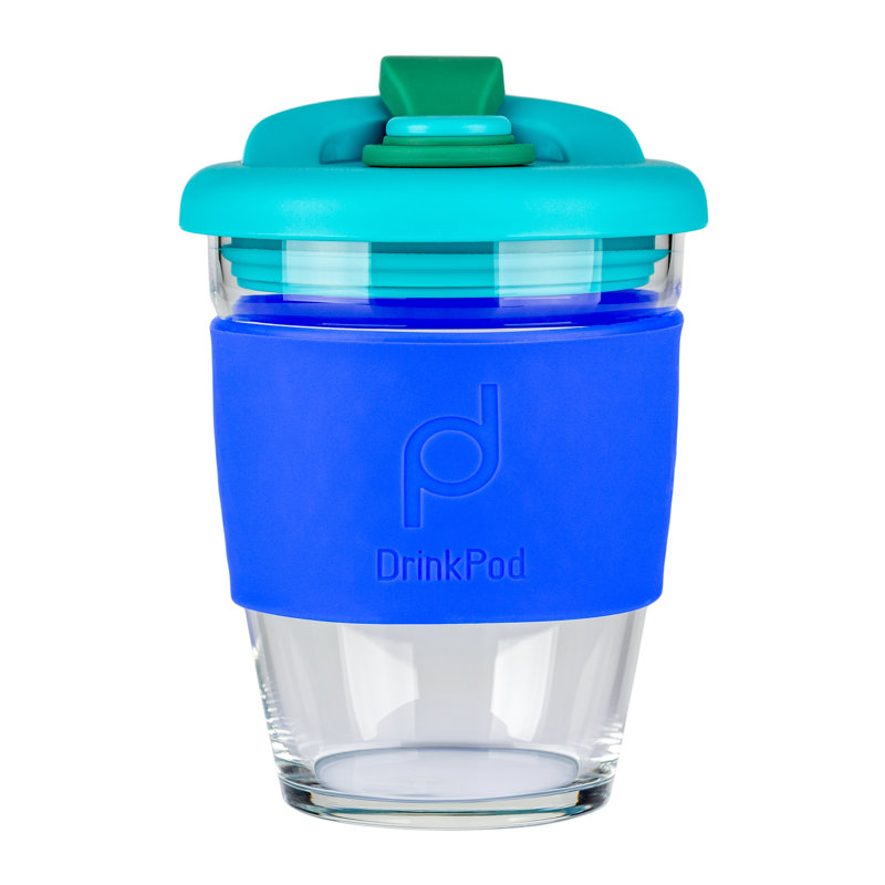 Drink Pod Glass Travel Mug, Ocean/Blue