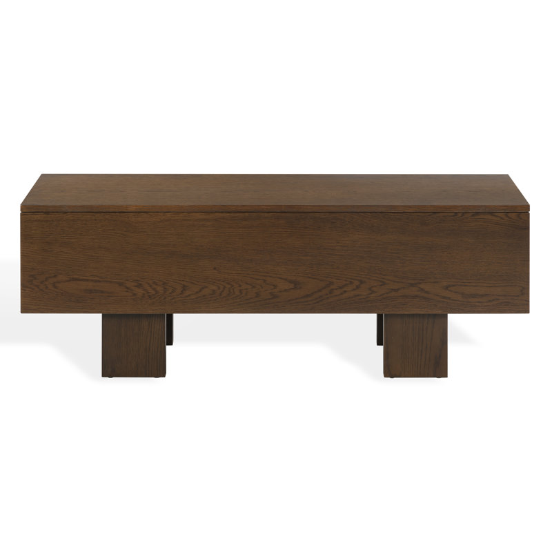 Banc de rangement en bois Olavi Sherianya, Noyer