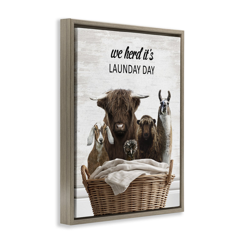 Cadre flottant Herd It's Laundry Day, Cadre flottant orme Montalcino, H 31 po x l 25 po
