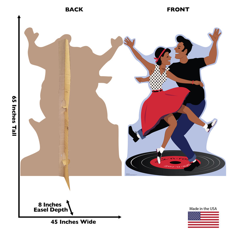 65'' Retro Dance Couple Cardboard Standup Decor