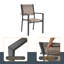Chaise de salle à manger en tissu de polyester enduit de PVC (ensemble de 6)-785502225
