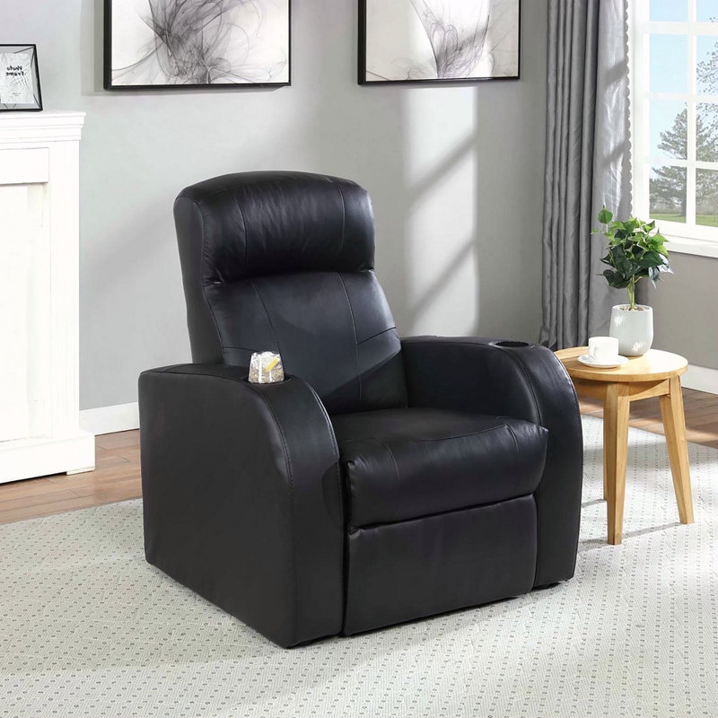 Fauteuil inclinable rembourré avec porte-gobelet