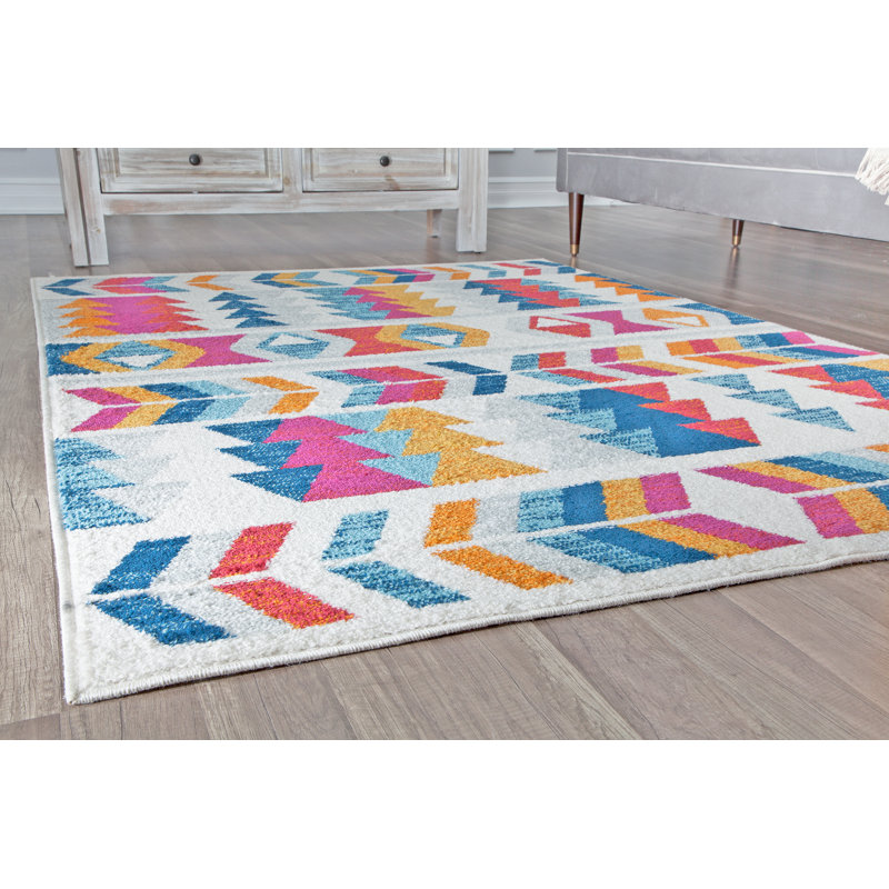 Tapis contemporain gingembre citron Miko, Rectangle 8 pi x 10 pi