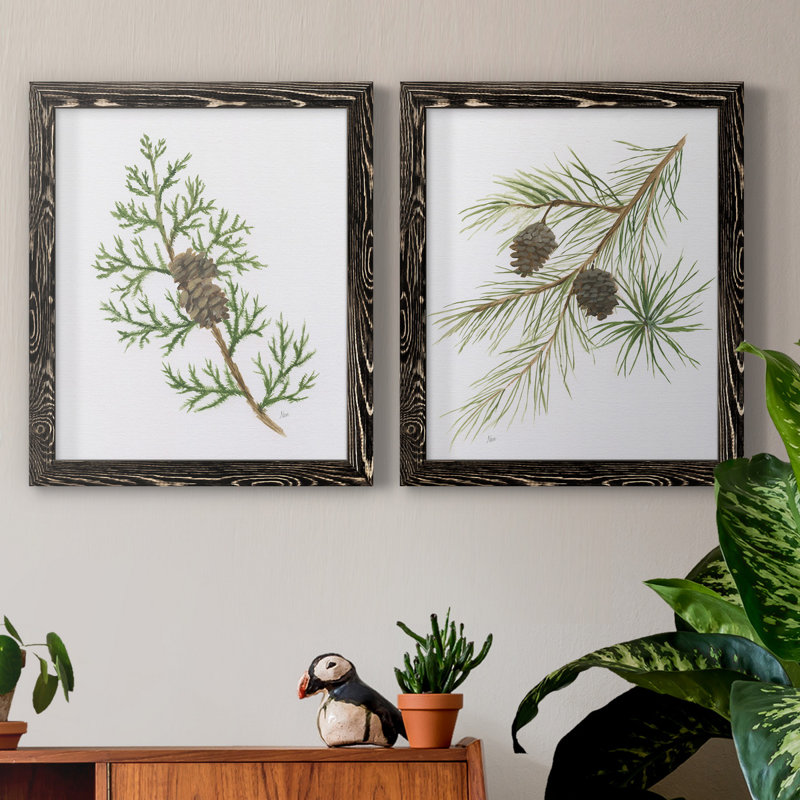 Winter Botanical III - ensemble de 2 reproductions d'art, H 24 po x l 36 po x P 1,5 po, H 31,5 po x l 47 po x P 1,5 po