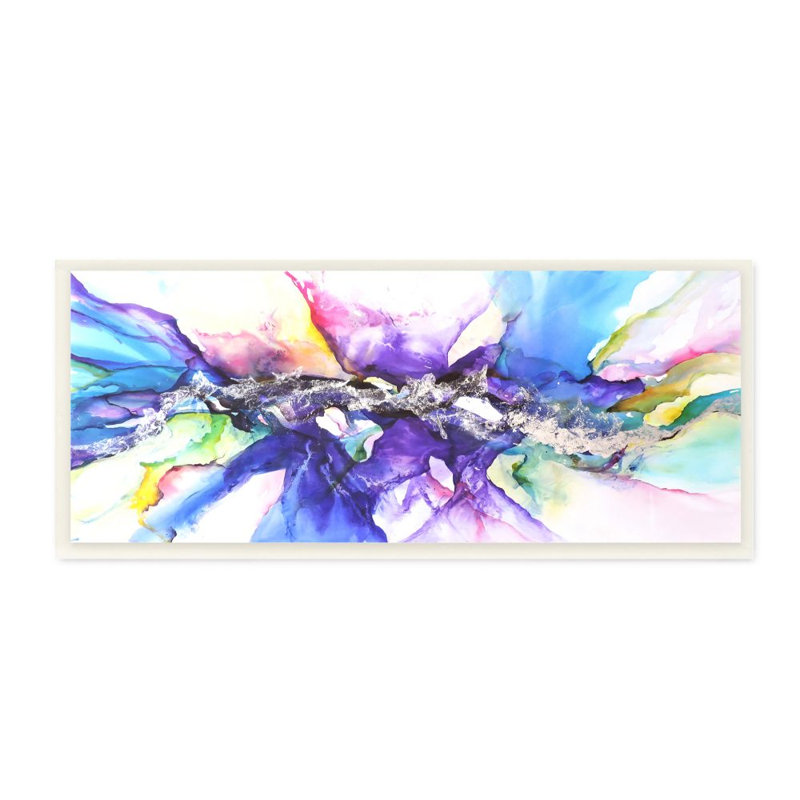«Live joyful phrases» par Leticia Herrera - impression d'art graphique, Plaque murale, H 7 po x l 17 po x P 1,5 po