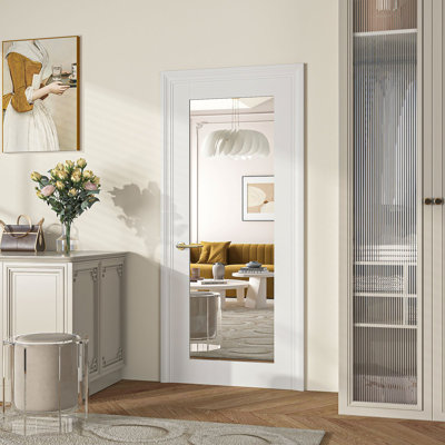 Portes intérieures lustrées pré-finies avec panneau de porte préfini en bois manufacturé 1 Lite Lite