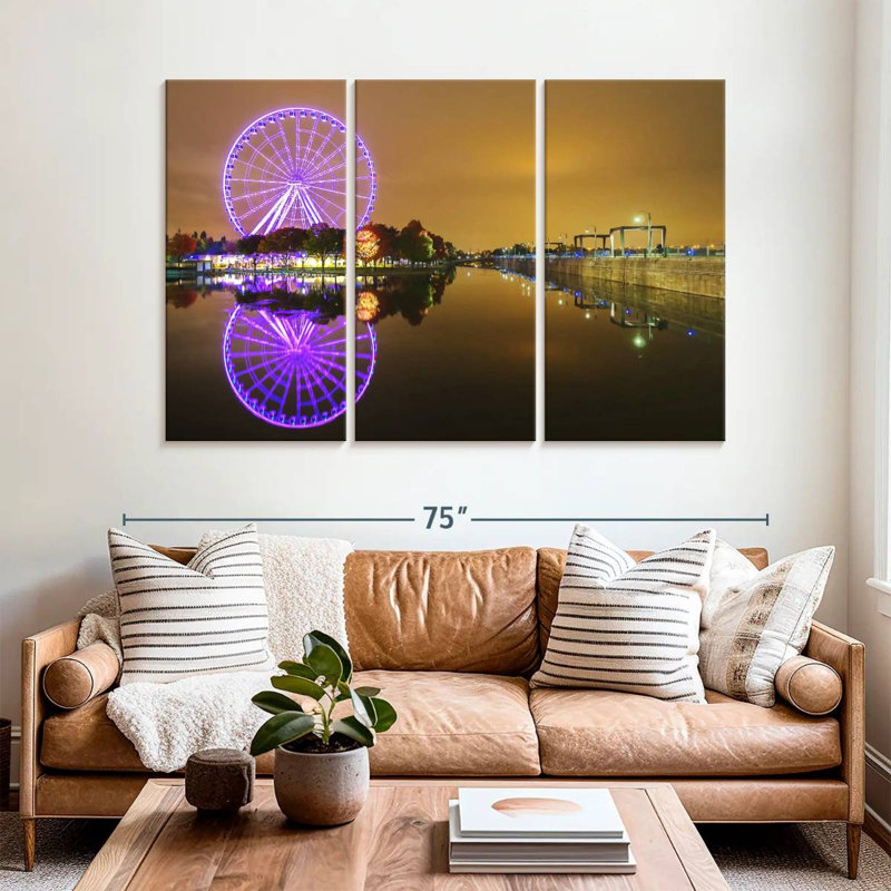Lumières sur grande roue Nicci Montreal, H 48 po x l 74 po