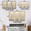 «Beige Trees» Harmony V - ensemble de reproduction d'art mural arbre-107767236-107767238