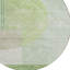 Tapis intérieur / extérieur rond lavable géométrique vert olive et artichaut 8 pi HomeRoots