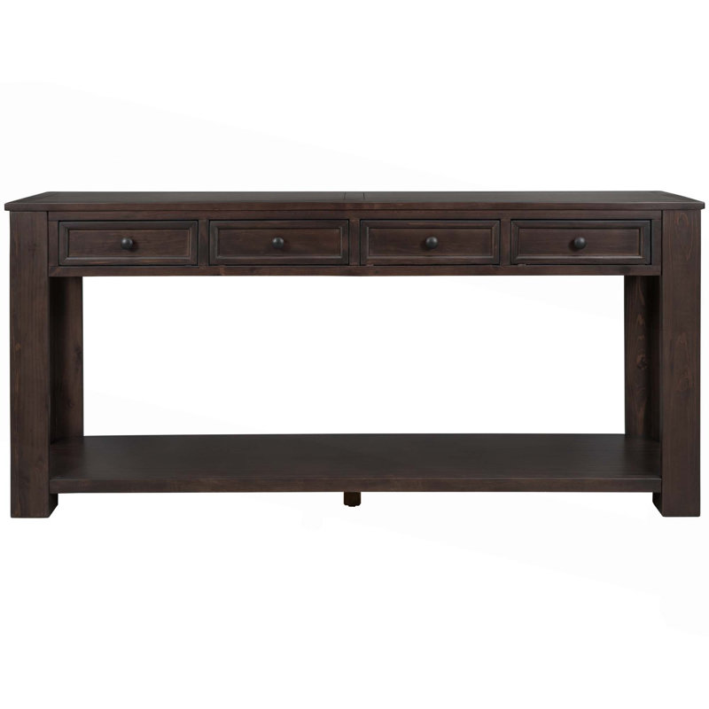Console Table/Sofa Table With Storage Drawers & Bottom Shelf For Entryway Hallway, Espresso