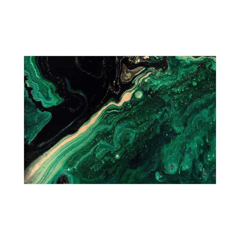 Emerald Marble - Print on Canvas, Wrapped Canvas, 30.48 cm H x 45.72 cm W