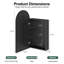 Armoire à pharmacie sans cadre avec porte réversible à miroir-1867606010