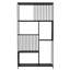 Ramar 73" Tall 5-Tier Iron Bookshelf, Antique Black