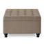 Carré en mélange de lin pour espace de vie et style avec pieds en bois capitonnés élégants-1160917881-1160917882-1160917892
