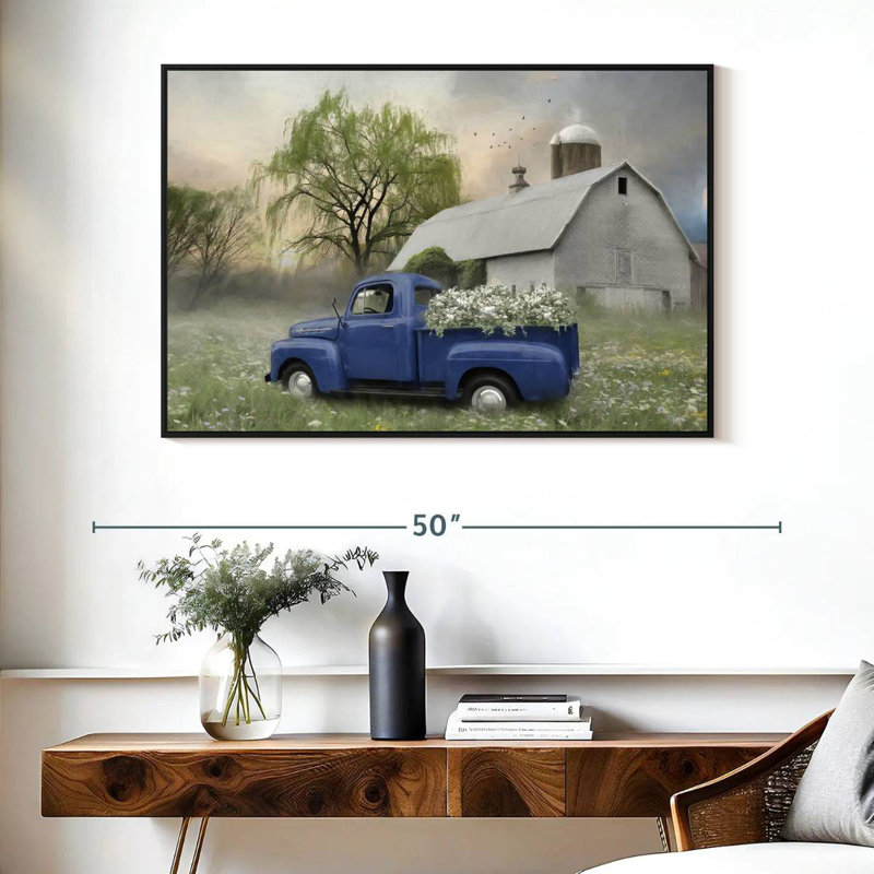 Old Fashioned Spring, 40" X 27", Floating Frame Black
