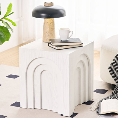 15.74" Square MDF End Table